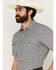 Image #2 - Gibson Men's Haven Geo Print Short Sleeve Snap Western Shirt, White, hi-res