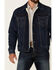 Wrangler Retro Men's Frontier Medium Wash Sherpa Lined Button Down Denim Jacket , Indigo, hi-res