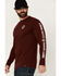 Image #1 - Troll Co Men's Grit Logo Long Sleeve Graphic Shirt, Maroon, hi-res