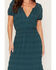 Image #3 - Lovestitch Women's Solid Short Sleeve Midi Dress, Teal, hi-res