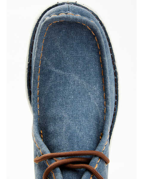 Image #6 - Justin Men's Hazer Denim Casual Hudson Shoes - Moc Toe, Blue, hi-res