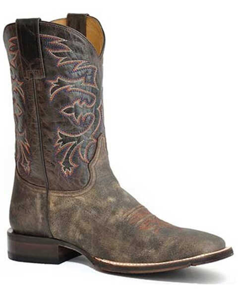 Image #1 - Stetson Men's Buck Western Performance Boots - Broad Square Toe, Brown, hi-res