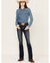 Image #3 - Rock & Roll Denim Women's Dark Wash Mid Rise Extra Stretch Riding Bootcut Jeans, Dark Wash, hi-res