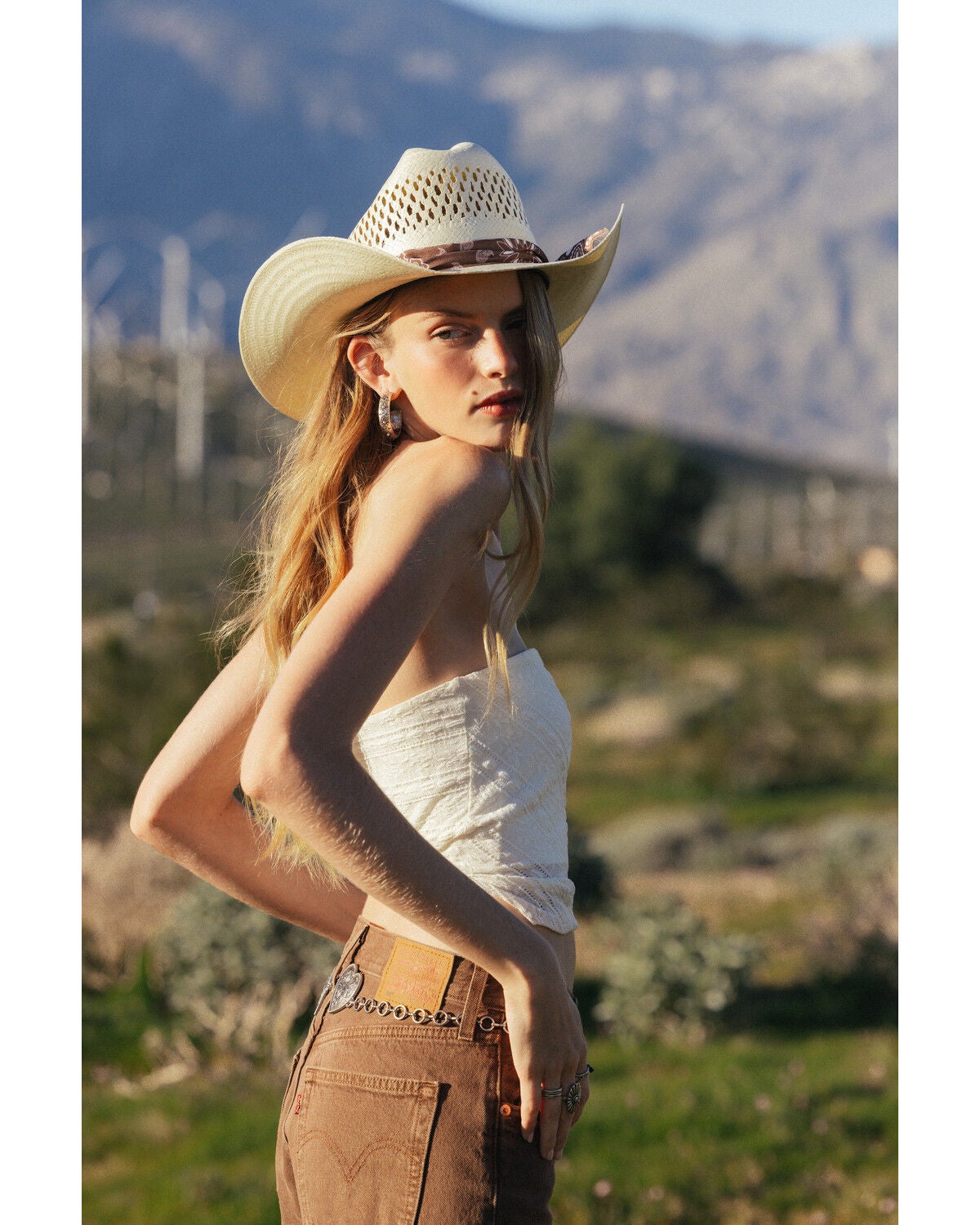 Image #2 - Cleo + Wolf Women's Solid Tie-Front Strapless Shirt, Ivory, hi-res