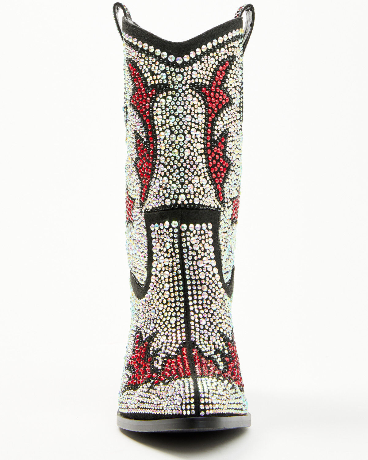 Image #4 - Azalea Wang Women's Kaitland Embellished Boots - Snip Toe, Black/red, hi-res