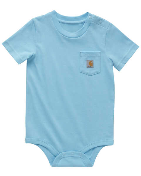 Image #1 - Carhartt Infant Boys' Short Sleeve Onesie, Blue, hi-res