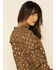 Mystree Women's Leopard Foil Puff Sleeve Blouse Top, Leopard, hi-res
