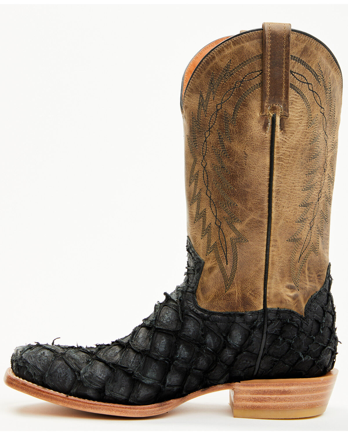 Image #3 - Cody James Men's Vaqueras Exotic Pirarucu Western Boots - Square Toe, Black, hi-res
