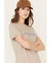 Image #2 - Ariat Women's Rebar Cotton Strong Logo Short Sleeve Work Tee, Mushroom, hi-res