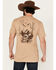 Image #1 - Cody James Men's Desert Skull Short Sleeve Graphic T-Shirt, Sand, hi-res