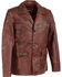 Image #1 - Milwaukee Leather Men's Leather Car Coat Jacket - Big 3X, Red, hi-res