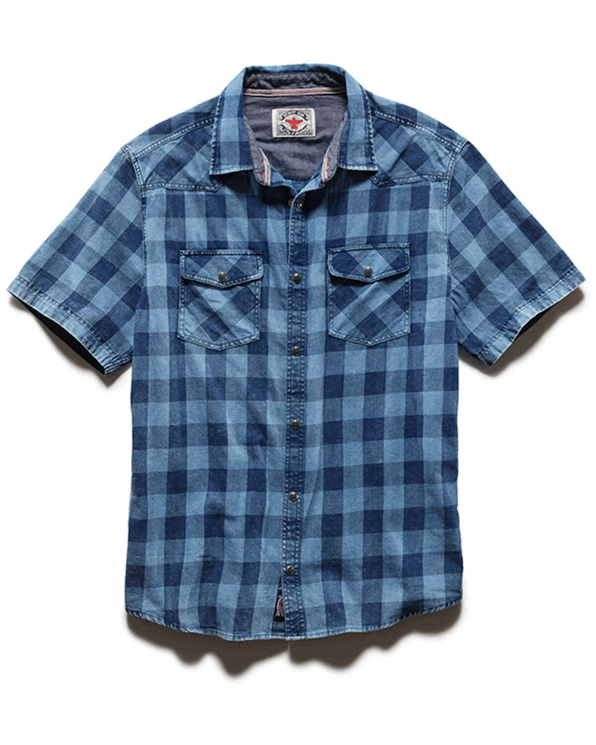 Image #1 - Flag & Anthem Men's Mclennan Vintage Short Sleeve Snap Western Shirt, Navy, hi-res