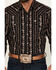 Image #3 - Ely Walker Men's Floral Striped Long Sleeve Pearl Snap Western Shirt, Black, hi-res