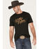 Image #1 - Brixton x Willie Nelson Men's Roped Logo Graphic Ringer T-Shirt, Black, hi-res