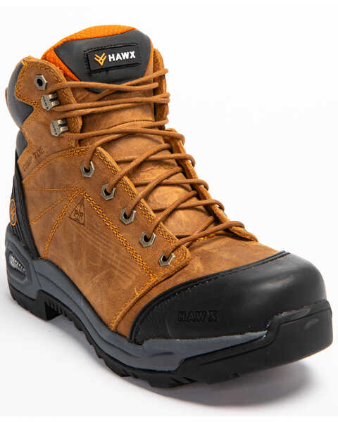 Image #1 - Hawx Men's Lace To Toe Hiker Boots - Round Toe, Brown, hi-res