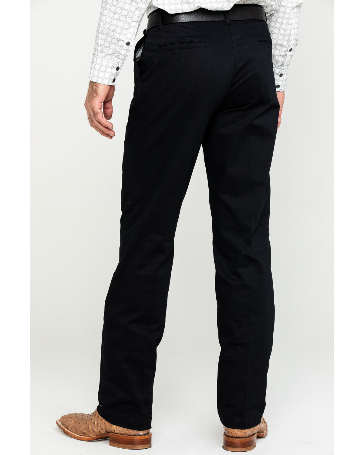 Image #2 - Wrangler Men's Black Casual Pleated Front Western Pants, Black, hi-res