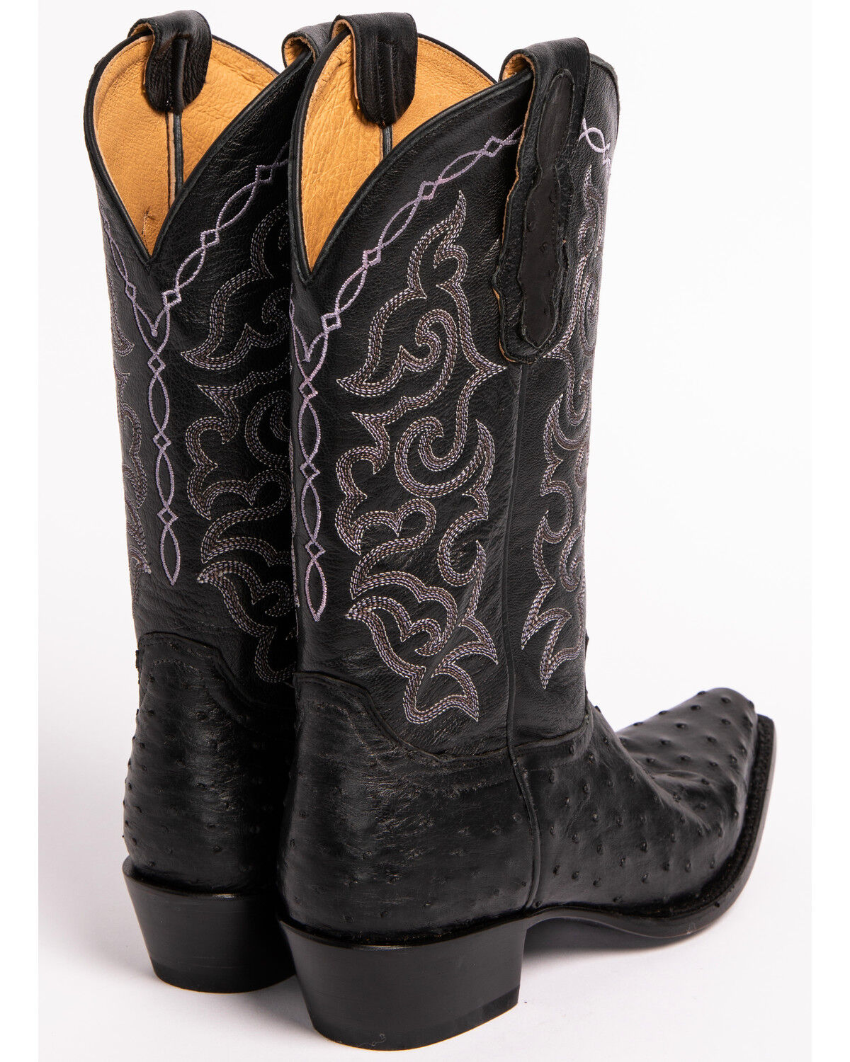 black ostrich boots womens