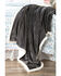 Image #1 - Carstens Home Solid Grey Large Extra Plush Sherpa Fleece Throw Blanket, Silver, hi-res