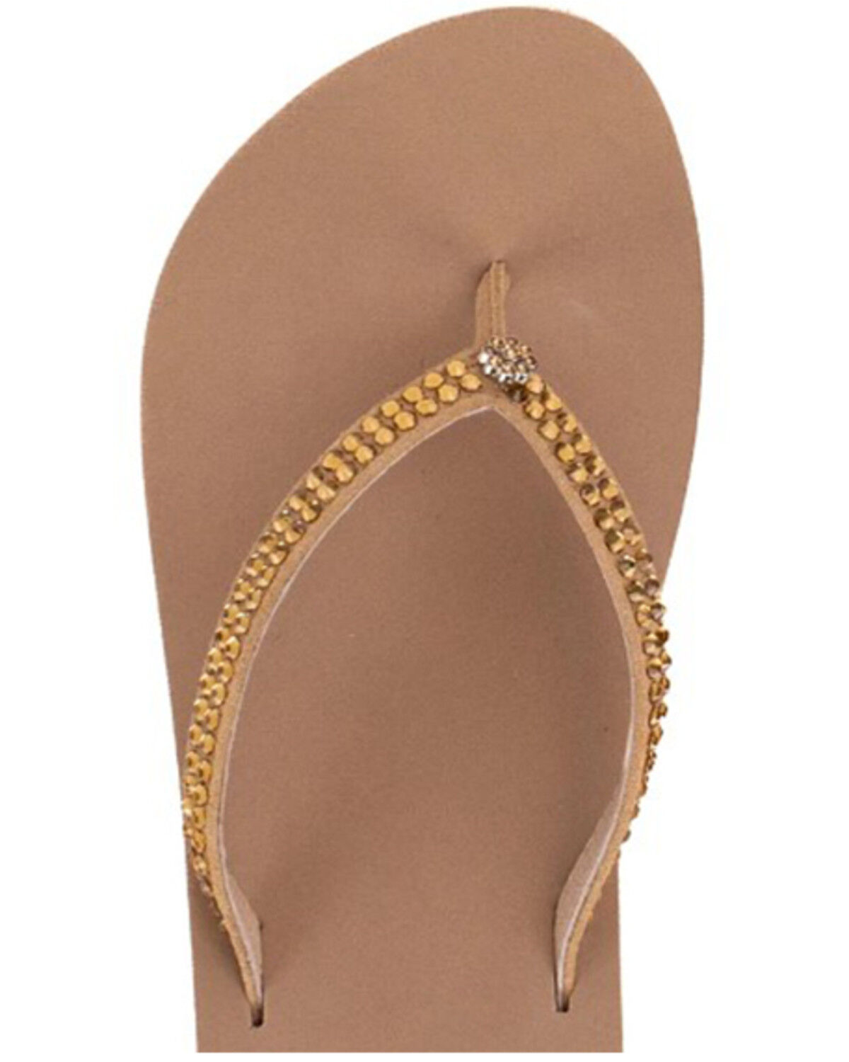 Image #3 - Yellow Box Women's Jello Rhinestone Sandals, Tan, hi-res