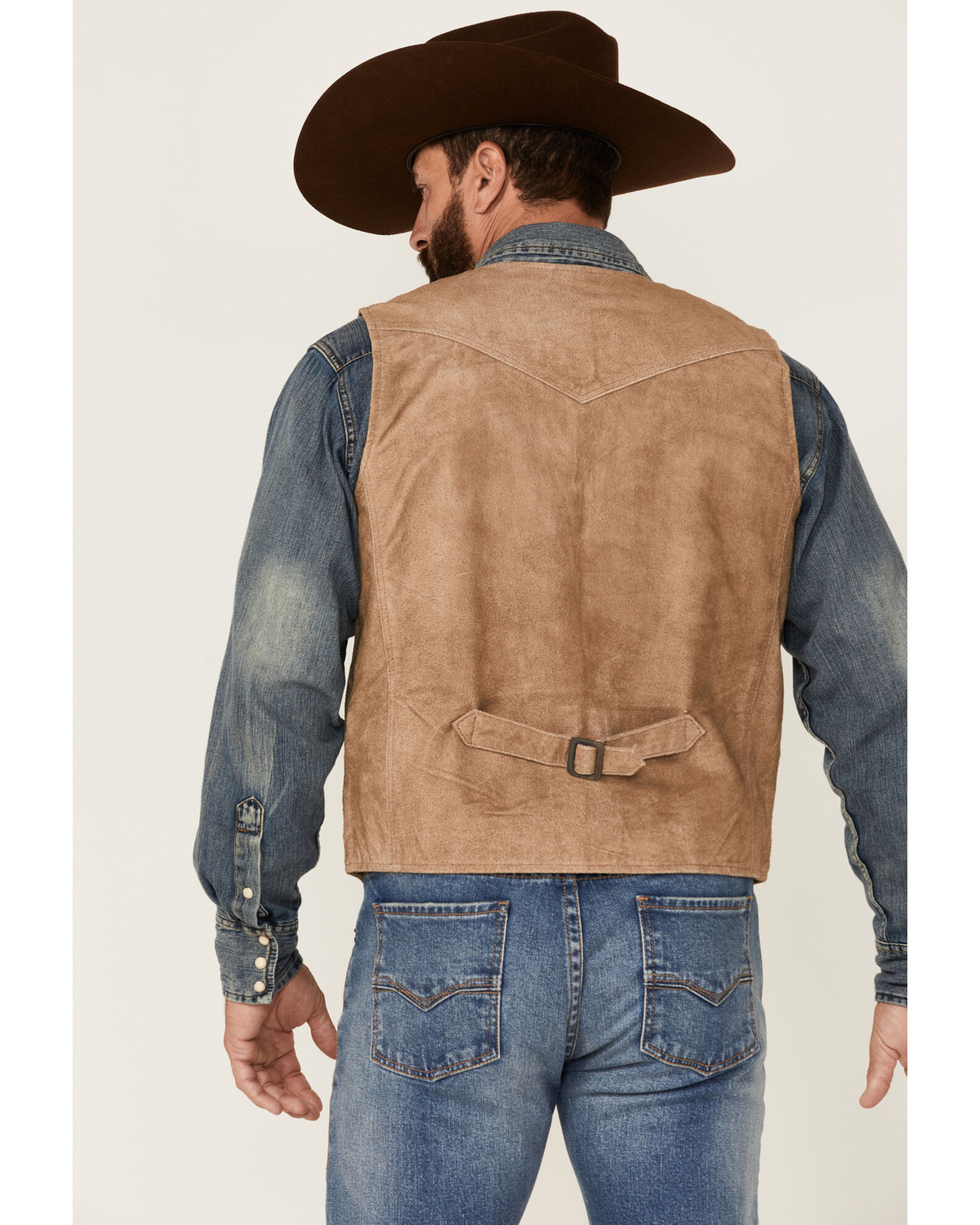 Product Name: Moonshine Spirit Men's Tan Grasslands Button-Front Suede  Dress Vest