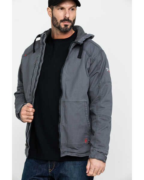 Image #3 - Ariat Men's FR Duralight Stretch Canvas Work Jacket - Big , Grey, hi-res