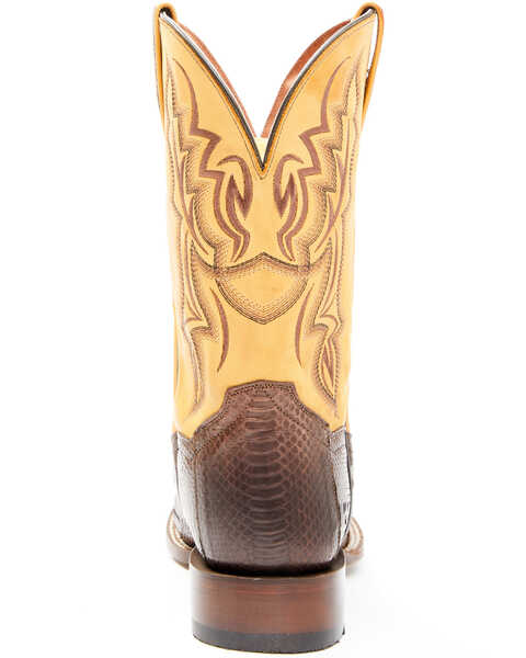 Dan Post Men's Exotic Snake Western Boots - Broad Square Toe, Brown, hi-res
