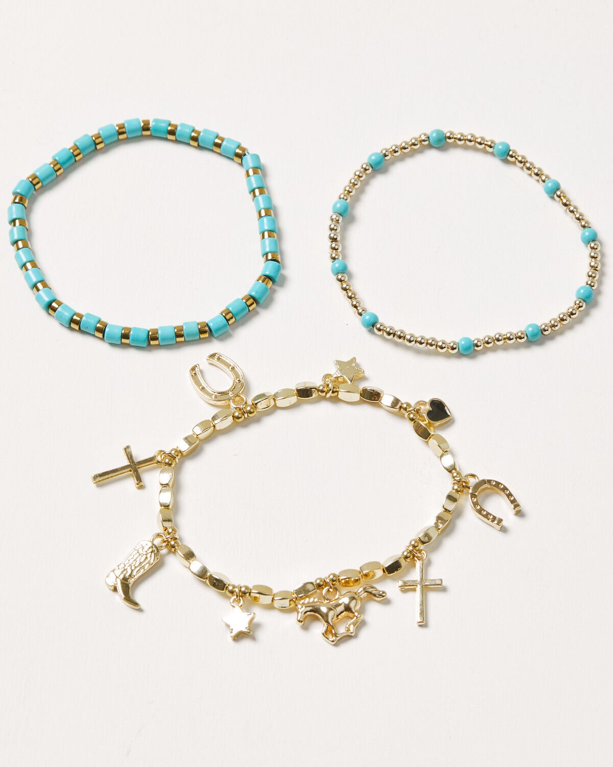 Shyanne Women's Bracelet Set - 3 Piece, Gold, hi-res