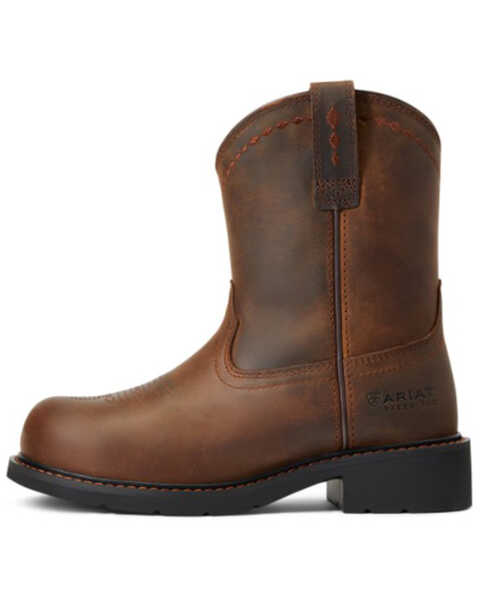 Image #2 - Ariat Women's Fatbaby Pull On Work Boots - Steel Toe , Brown, hi-res