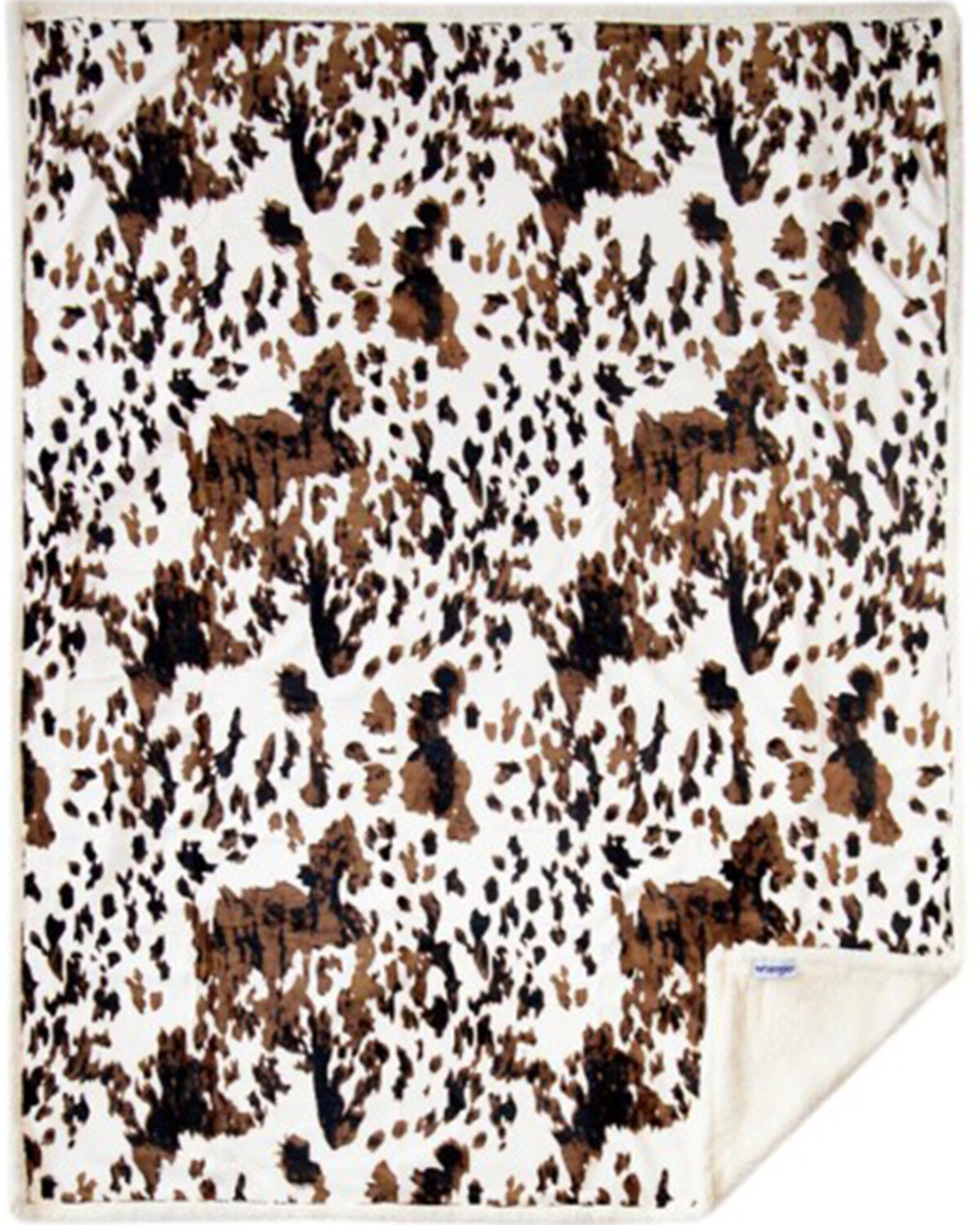 Image #2 - Carstens Home Tri-Color Cowhide Plush Sherpa Throw, Brown, hi-res