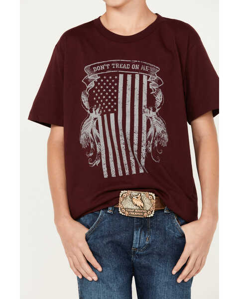 Image #3 - Cody James Boys' USA Flag Short Sleeve Graphic T-Shirt, Red, hi-res