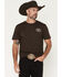 Image #2 - Cowboy Hardware Men's Boot Barn Exclusive Built Cowboy Tough Short Sleeve Graphic T-Shirt, Dark Brown, hi-res