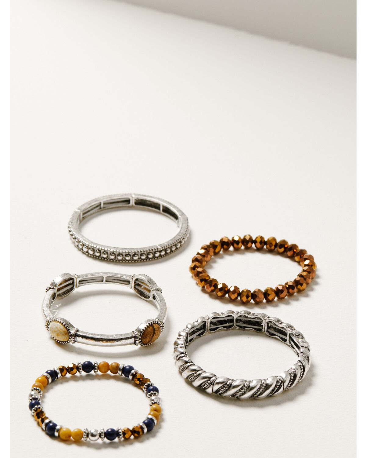Image #1 - Shyanne Women's Monument Valley 5-Piece Multi-Strand Bracelet Set, Silver, hi-res