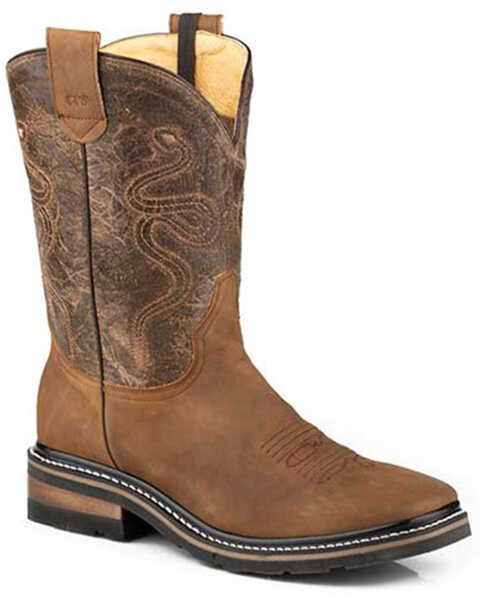 Image #1 - Roper Men's Work It Out Concealed Carry Western Boots - Square Toe, Tan, hi-res