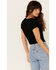 Shyanne Women's Country Desert Scene Graphic Ringer Boyfriend Tee , Black, hi-res