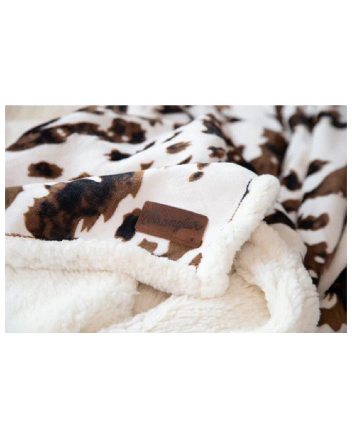 Image #4 - Carstens Home Tri-Color Cowhide Plush Sherpa Throw, Brown, hi-res