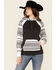 Hooey Women's Southwestern Contrast Hoodie , Charcoal, hi-res
