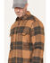 Image #2 - Hawx Men's FR Nordmann Plaid Print Long Sleeve Button-Down Flannel Work Shirt, Khaki, hi-res