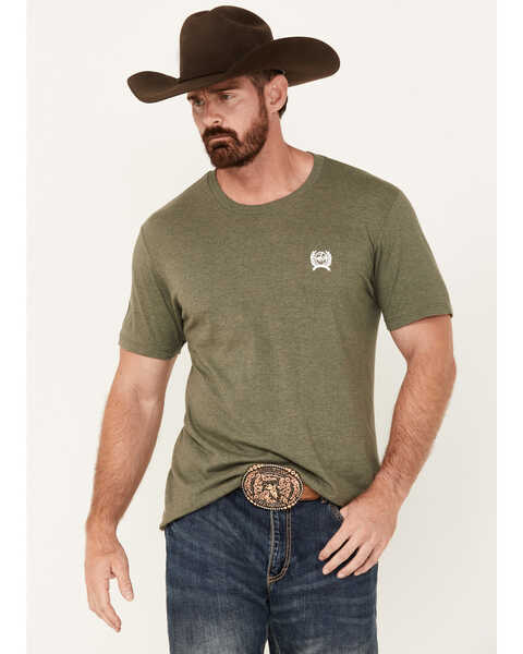 Image #2 - Cinch Men's Support Local Farmers Short Sleeve Graphic T-Shirt, Olive, hi-res