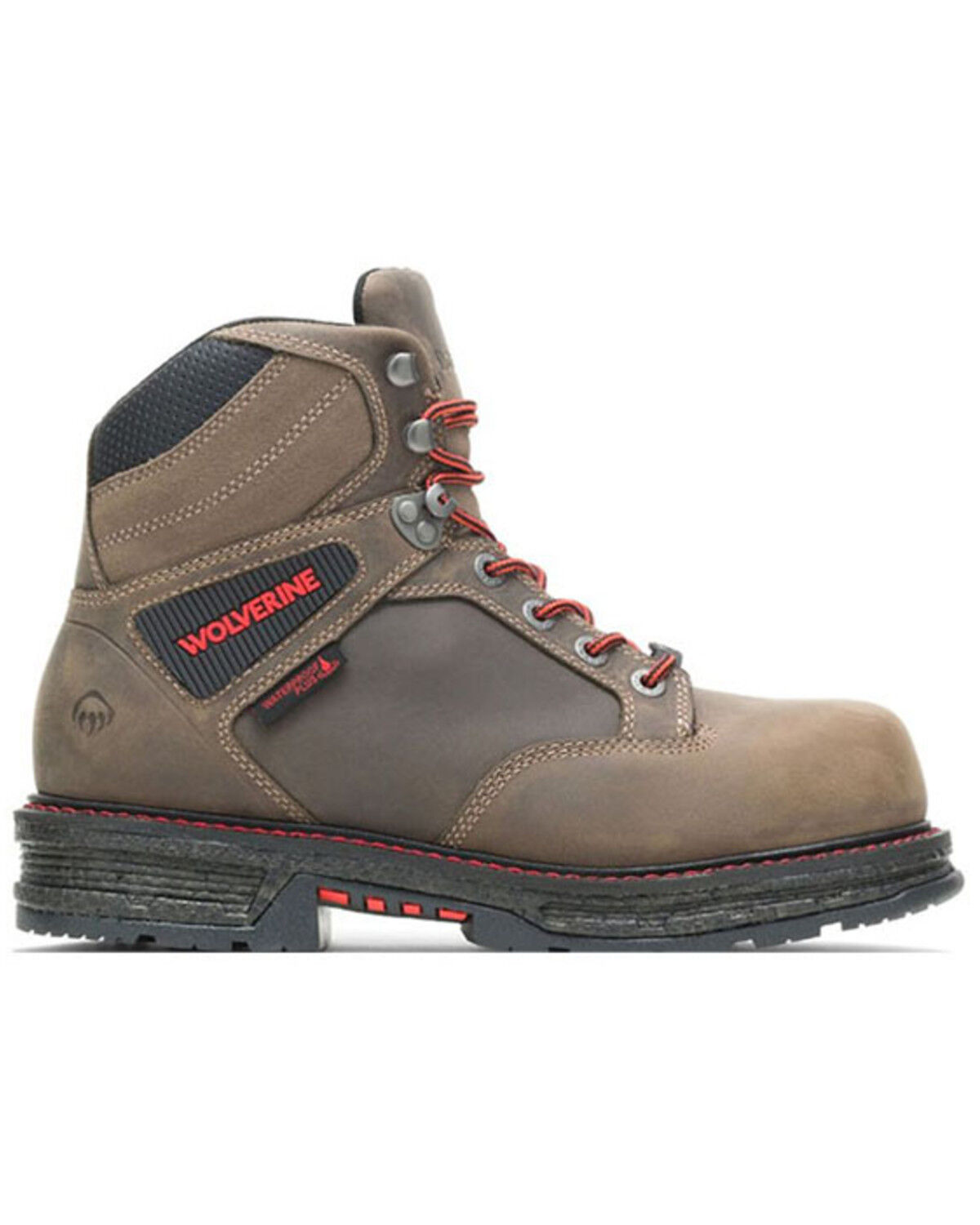 Image #2 - Wolverine Men's Hellcat Work Boots - Composite Toe, Charcoal, hi-res