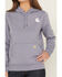 Image #3 - Carhartt Women's Relaxed Fit Midweight Logo Sleeve Graphic Hoodie, Lavender, hi-res