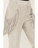 Image #2 - Wonderwest Women's Leather Fringe Pants, Grey, hi-res
