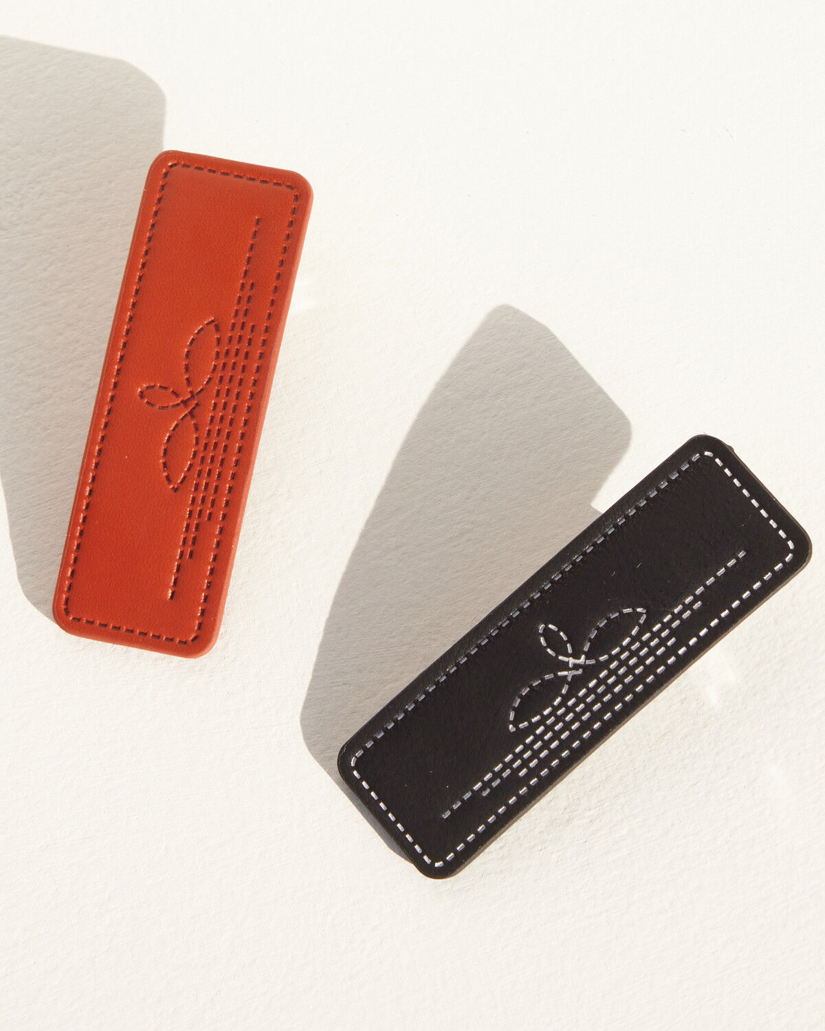 Image #3 - Idyllwind Women's Nash Vegas Faux Leather Hair Clip Set - 2 Piece, Black, hi-res