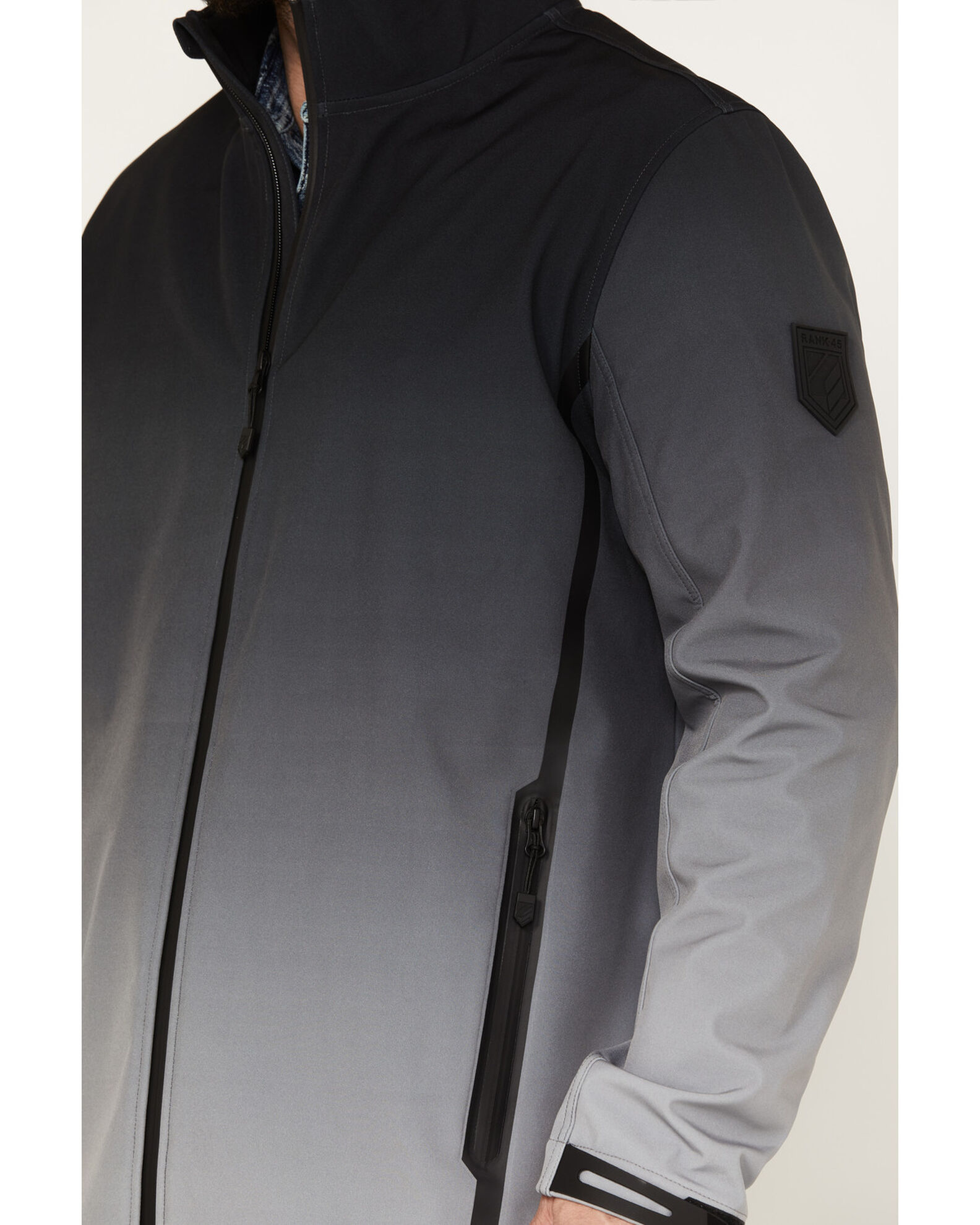 Image #3 - RANK 45® Men's Ombre Softshell Jacket, Grey, hi-res