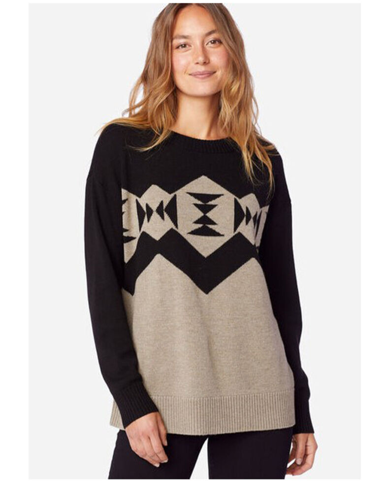 Pendleton Women's Sonora Merino Pullover Sweater , Black, hi-res