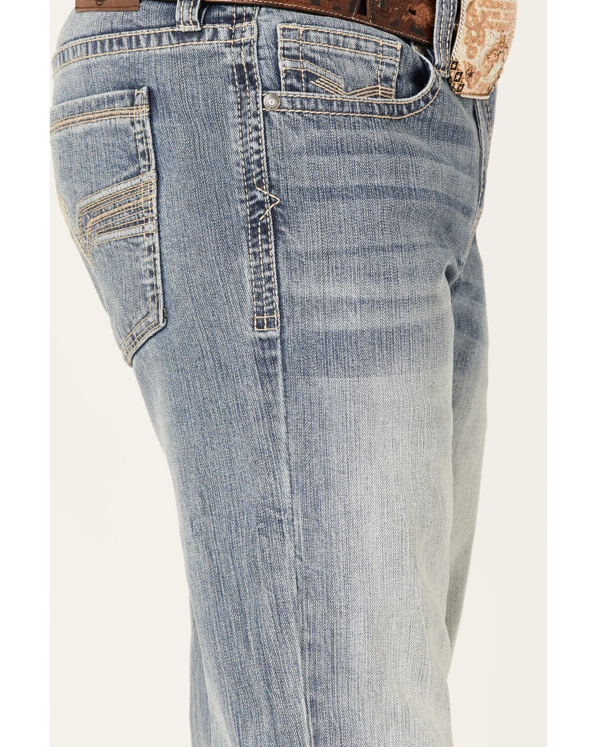 Image #2 - Cody James Men's Hacienda Medium Wash Stretch Slim Bootcut Jeans, Medium Wash, hi-res
