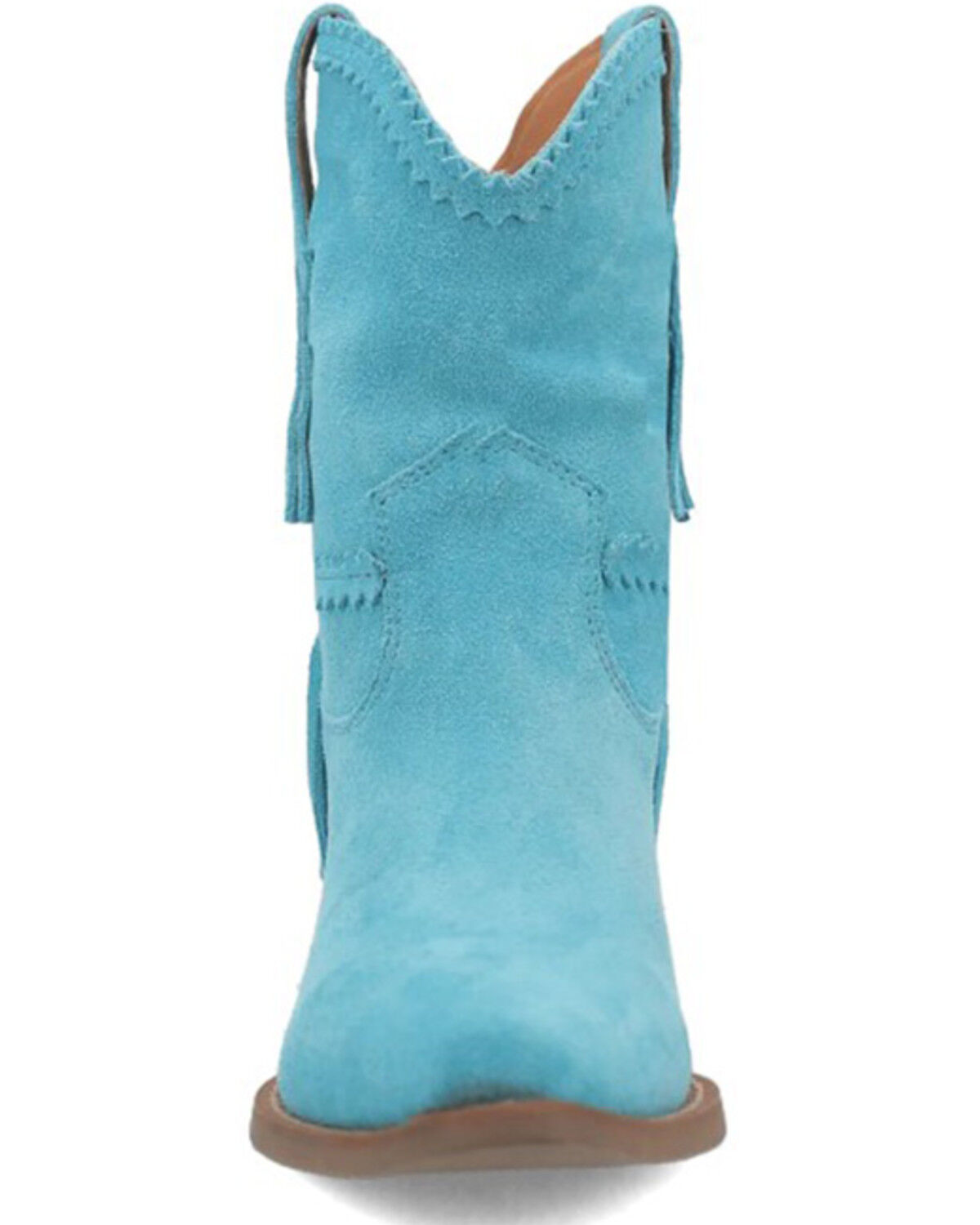 Image #4 - Dingo Women's Fandango Fringe Suede Western Booties - Snip Toe, Blue, hi-res