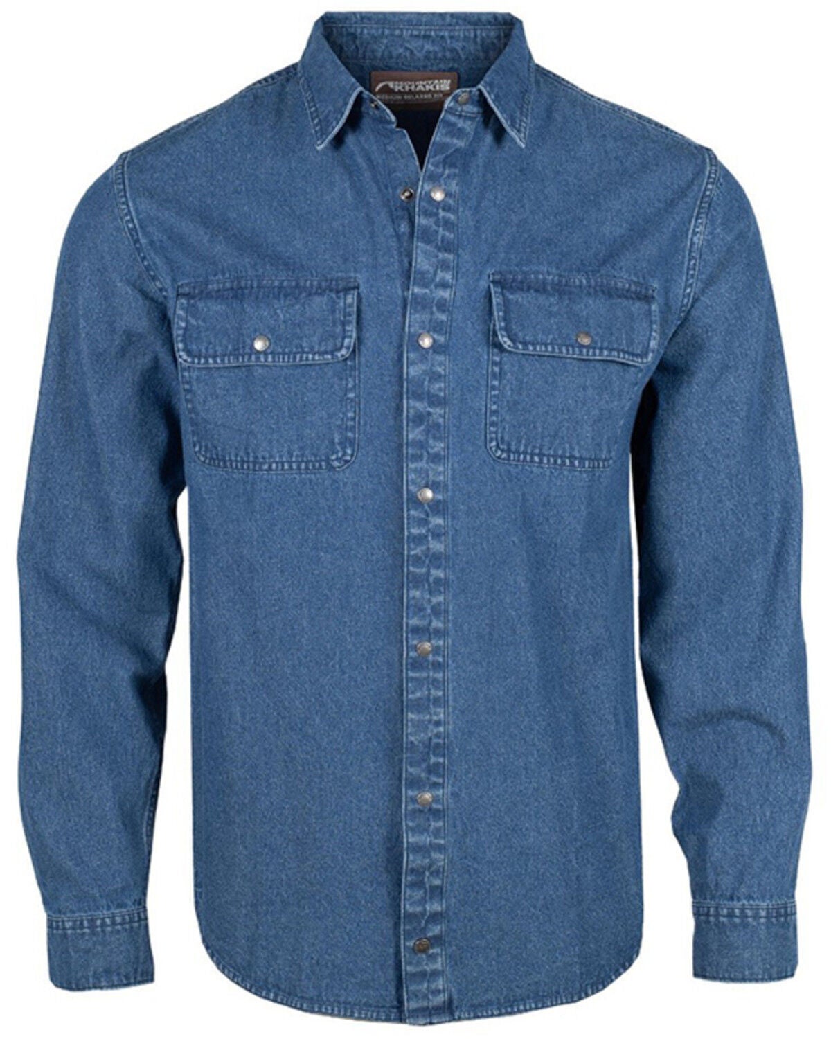 Mountain Khakis Men's Austin Medium Wash Long Sleeve Snap Denim Shirt, Medium Wash, hi-res