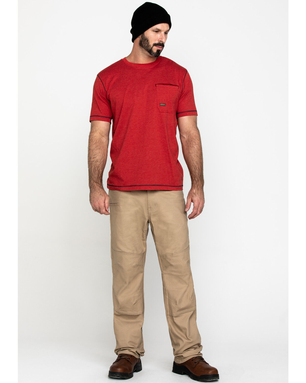 Image #6 - Ariat Men's Rebar Workman Technician Graphic Work T-Shirt, Red, hi-res