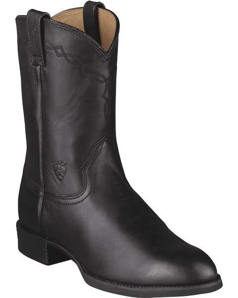 Image #1 - Ariat Men's Heritage Roper Western Boots - Round Toe, Black, hi-res