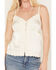 Image #3 - Shyanne Women's Button Front Lace Trimmed Tank Top, Cream, hi-res